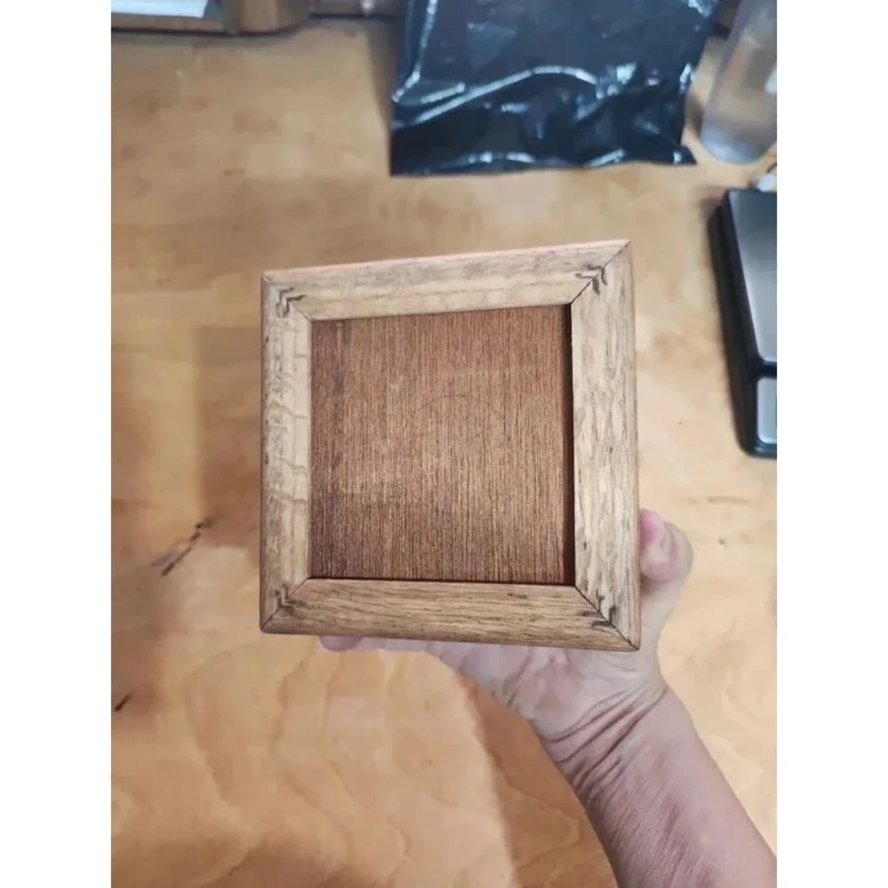Old fisherman decopage trinket wooden jewellry box